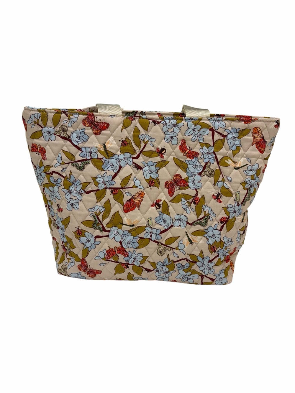 Vera Bradley Abuzz Ladybug Dragon Fly Butterfly Floral Essential Lunch Tote Bag